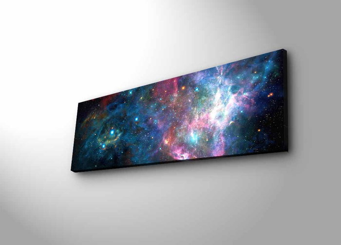Wallity Lienzo Decorativo Iluminado con LEDs 3090NASA-005 Multicolor